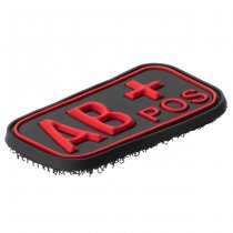 JTG Bloodtype Rubber Patch AB Pos - Blackmedic