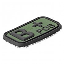 JTG Bloodtype Rubber Patch B Pos - Forest