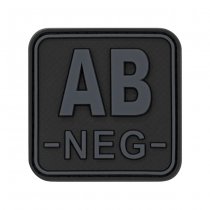 JTG Bloodtype Square Rubber Patch AB Neg - Blackops