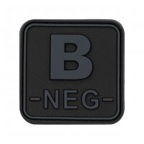 JTG Bloodtype Square Rubber Patch B Neg - Blackops
