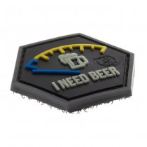 JTG I need Beer Rubber Patch - Blue