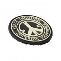 JTG Peace Rubber Patch - Glow in the Dark