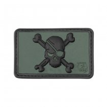 JTG Pirate Skull Rubber Patch - Forest