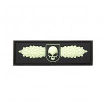 JTG SOF Skull Badge Rubber Patch - Glow in the Dark