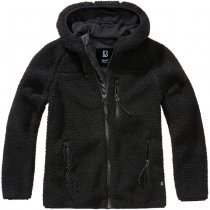 Brandit Ladies Teddyfleecejacket Hood - Black - XS