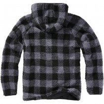 Brandit Teddyfleece Worker Jacket - Black / Grey - S