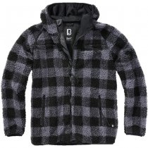 Brandit Teddyfleece Worker Jacket - Black / Grey