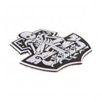 JTG Ghost Ship Skull Rubber Patch - White