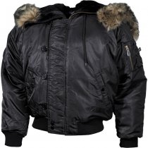 MFH US N2B Polar Jacket Lined - Black - XS