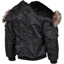 MFH US N2B Polar Jacket Lined - Black - M