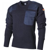 MFH BW Pullover Chest Pocket Wool - Blue