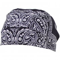 MFH Headwrap - Paisley-Navy Blue