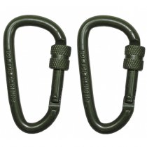 MFH Carabiner Screw Lock 60 mm 2 pcs - Olive