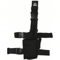 MFH Pistol Leg Holster Adjustable Right Hand - Black