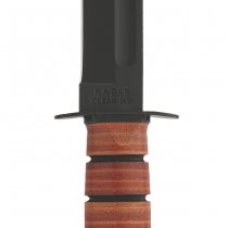 Ka-Bar Full Size Military Fighting Utility Knife Serrated Blade & Leather Sheath - ARMY