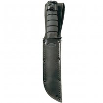 Ka-Bar Short Fighting Utility Knife Plain Clip Point Blase & Leather Sheath