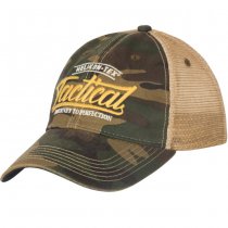 Helikon Tactical Trucker Cap Dirty Washed Cotton - Woodland / Khaki