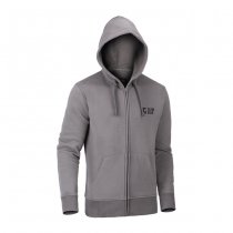 Clawgear CG Logo Zip Hoodie - Wolf Grey - 3XL