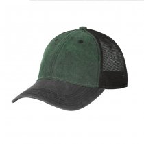 Helikon Plain Trucker Cap Washed Cotton - Washed Dark Green / Washed Black C