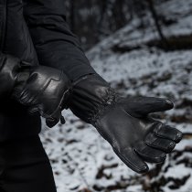 M-Tac Leather Winter Gloves - Black - L