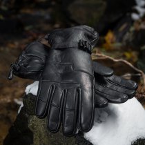 M-Tac Leather Winter Gloves - Black - M