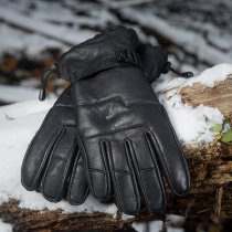 M-Tac Leather Winter Gloves - Black - S