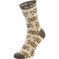 M-Tac Lightweight Socks Pirate Skull Mk.3 - Sand