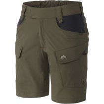 Helikon Women's OTS Outdoor Tactical Shorts 8.5 - Taiga Green / Black - M