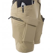 Helikon Women's OTS Outdoor Tactical Shorts 8.5 - Khaki / Black - XS