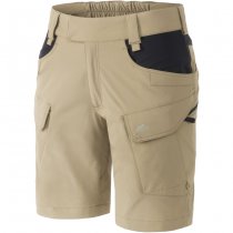 Helikon Women's OTS Outdoor Tactical Shorts 8.5 - Khaki / Black - XS